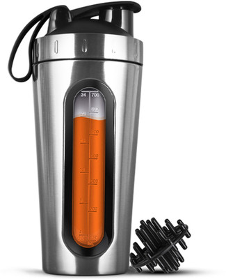 BURRDOFF 900 ml Steel Shaker(Pack of 1, Silver)