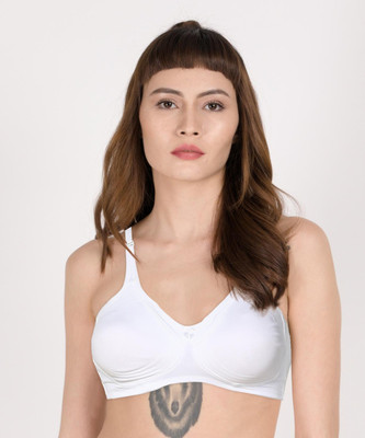 Macrowoman W-Series Ringlet Total Support Bra Women Minimizer Non Padded Bra(White)