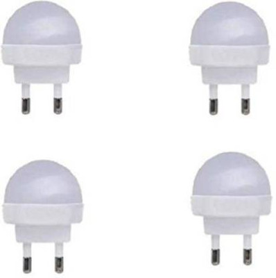 VlVQ 0.5 W Basic Round B22 LED Bulb(White, Pack of 4)