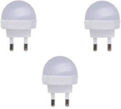 VlVQ 0.5 W Basic Round B22 LED Bulb(White, Pack of 3)