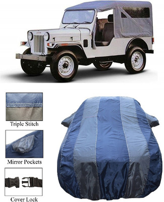 Wegather Car Cover For Mahindra Jeep (With Mirror Pockets)(Grey)