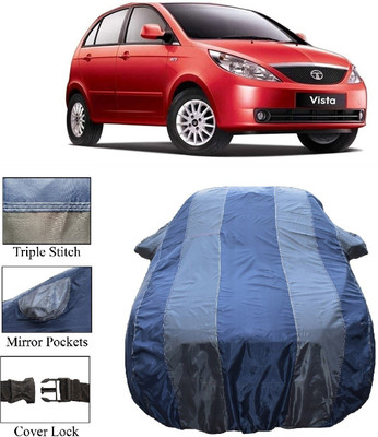 Wegather Car Cover For Tata Vista Tech (With Mirror Pockets)(Grey)