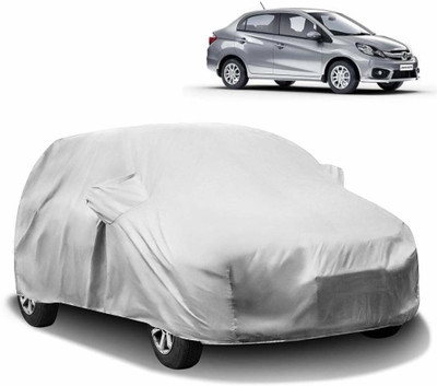 BOWRAIN Car Cover For Honda Amaze (Without Mirror Pockets)(Silver)