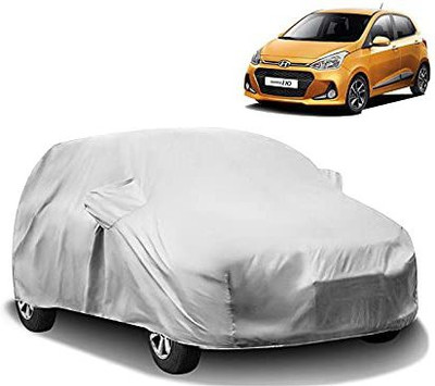 BOWRAIN Car Cover For Hyundai Grand i10 (Without Mirror Pockets)(Silver)