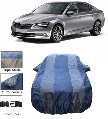Wegather Car Cover For Skoda Superb (With Mirror Pockets)(Grey)