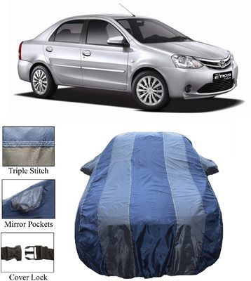 Wegather Car Cover For Toyota Etios (With Mirror Pockets)(Grey)