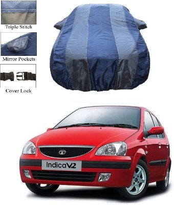 Wegather Car Cover For Tata Indica V2 (With Mirror Pockets)(Grey)