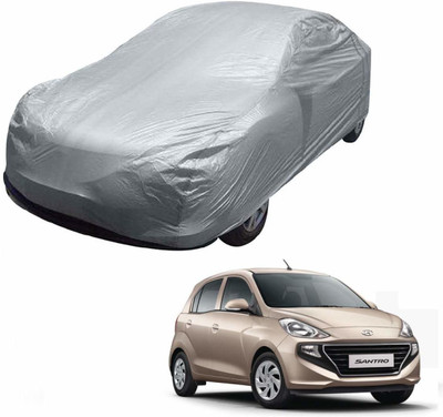 BOWRAIN Car Cover For Hyundai Santro Xing (Without Mirror Pockets)(Silver)