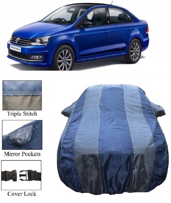 Wegather Car Cover For Volkswagen Vento (With Mirror Pockets)(Grey)