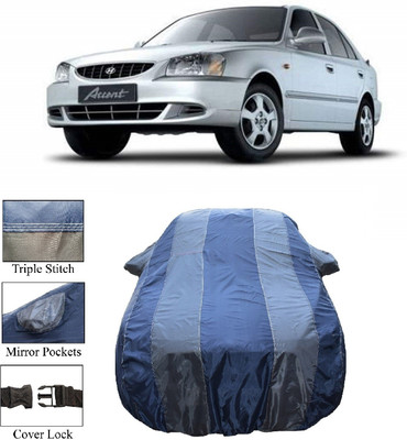 Wegather Car Cover For Hyundai Accent Viva (With Mirror Pockets)(Grey)