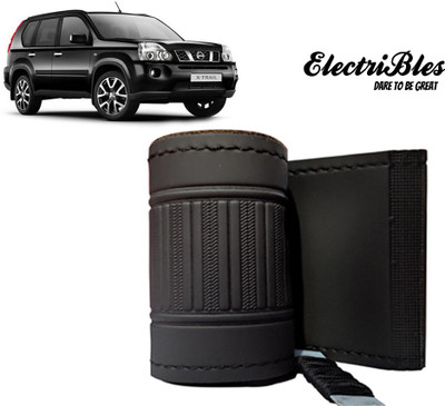 ELCETTRIBLES Hand Stiched Steering Cover For Nissan X-Trail(Black, Leatherite)