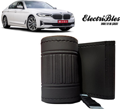 ELCETTRIBLES Hand Stiched Steering Cover For BMW 5 Series(Black, Leatherite)