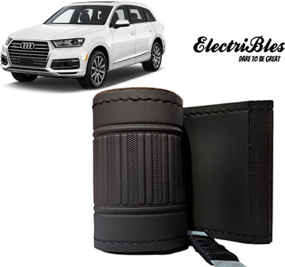 ELCETTRIBLES Hand Stiched Steering Cover For Audi Q7(Black, Leatherite)