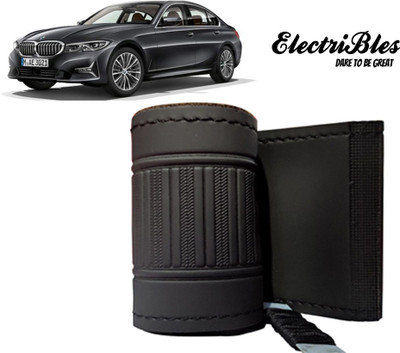 ELCETTRIBLES Hand Stiched Steering Cover For BMW 3 Series(Black, Leatherite)