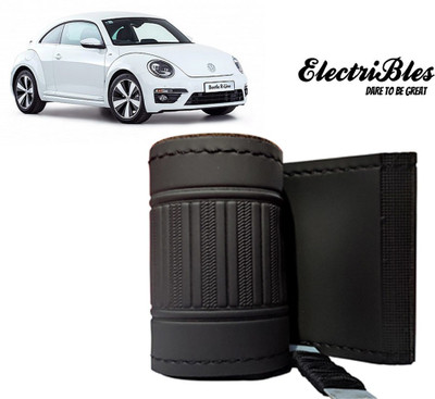 ELCETTRIBLES Hand Stiched Steering Cover For Volkswagen Beetle(Black, Leatherite)