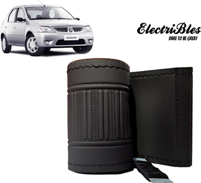 ELCETTRIBLES Hand Stiched Steering Cover For Mahindra Logan(Black, Leatherite)