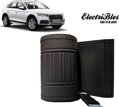 ELCETTRIBLES Hand Stiched Steering Cover For Audi Q5(Black, Leatherite)