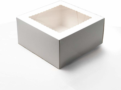 BAKEFY Food Storage Takeaway Box/ Meal Box Paper Packaging Box(Pack of 5 White)