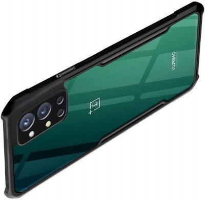 Phone Care Back Cover for OnePlus 9R 5G(Black, Transparent, Grip Case, Pack of: 1)