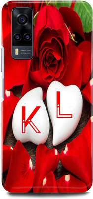 JUGGA Back Cover for Vivo Y51A, V2031, K LOVES L NAME,K NAME, L LETTER, ALPHABET,K LOVE L NAME(Red, Hard Case, Pack of: 1)