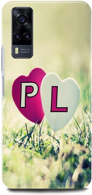 JUGGA Back Cover for Vivo Y51A, V2031, P LOVES L NAME,P NAME, L LETTER, ALPHABET,P LOVE L NAME(Green, Hard Case, Pack of: 1)