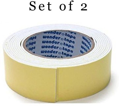 Style Freak Double Sided Foam Tape 1-Inch Strong Adhesive Multipurpose Mounting Adhesive for Wall, Furniture, Balloon & Craft (Manual)(Yellow)