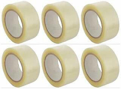 PK Packaging Hub Single sided Handheld Cello Tape (Manual)(Set of 6, White)