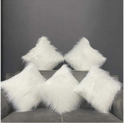 BALLEY Plain Cushions & Pillows Cover(Pack of 5, 30 cm*30 cm, White)