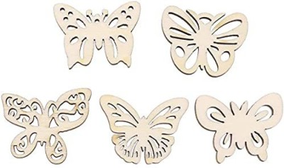 CLITHS Pack Of 100 pcs Butterfly (1.97 in x 1.97 in) Wood Cutouts Crafts Wooden Butterfly Craft Ornaments for DIY Projects Wedding Birthday Party Decoration Wooden Cut-outs(100)