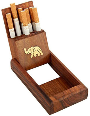 Voody 1 Compartments Wooden Cigarette Holder(Brown)