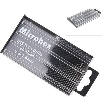 uptodatetools 20pcs/lot 0.3mm-1.6mm Mini High Speed Steel HSS Micro Twist Drill Bit Set with Case for Model Craft Hobby Jewelly Repair