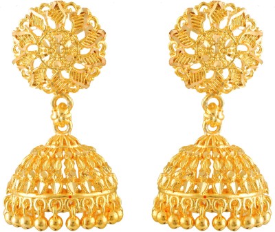 VIGHNAHARTA Allure Glittering Gold Plated Screw back alloy Jhumki Earring for Women Alloy Jhumki Earring