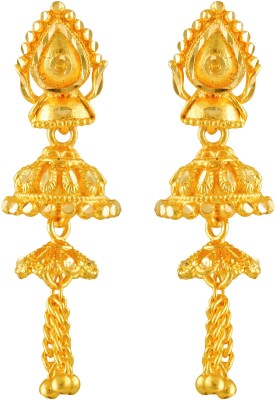 VIGHNAHARTA Trendy Chain Drop Gold Plated Screw back alloy Jhumki Earring for Women Alloy Jhumki Earring