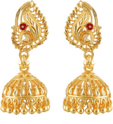 VIGHNAHARTA Shimmering Beautiful Gold Plated Screw back alloy Jhumki Earring for Women Alloy Jhumki Earring