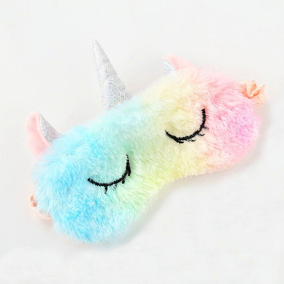 SJS RETAIL STORE LLP Unicorn Plush Sleep Mask Cute Animal Rest Eye Mask Elastic Band Sleeping Eye Cover , Pack of 1(1)