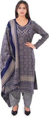 Indo Essence Wool Self Design Kurta & Patiyala Material