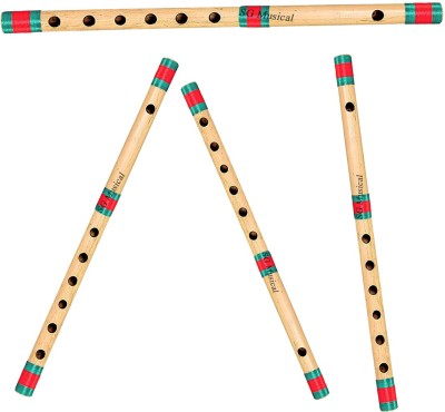 SG MUSICAL SGM-FR (COMBO OF 4 FLUTE) Indian Handmade Bansuri A ,G, C AND E Bamboo Flute(42 cm)