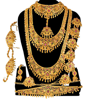 JANAVI Alloy Gold-plated Multicolor Jewellery Set(Pack of 1)