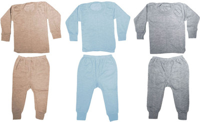 TohuBohu Top - Pyjama Set For Baby Boys & Baby Girls(Multicolor, Pack of 3)