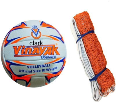 clark orange CLK with orange nylon volleyball net Volleyball Kit