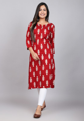 84% OFF on ZIIARA Women Printed Straight Kurta(Maroon) 84% OFF on ZIIARA Women Printed Straight Kurta(Maroon)