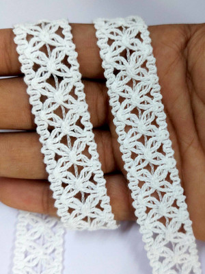 Mezin Cotton Makadi Gpo Lace Border for Dress, Kurtis, Dupatta, Bag, Craft and Decorations ( 9 Mtr) Lace Reel(Pack of 1)