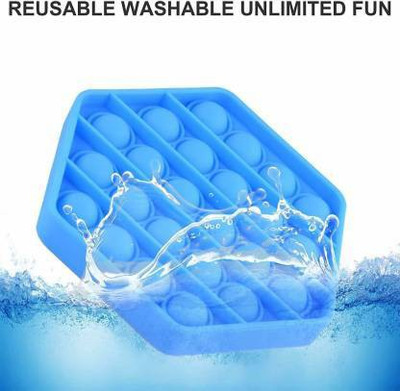 infinity deal pack of 1 Square Silicon Pop Fidget Sensory Toy Set ZAZ32 Push Bubble Popping Game Toy(Multicolor)