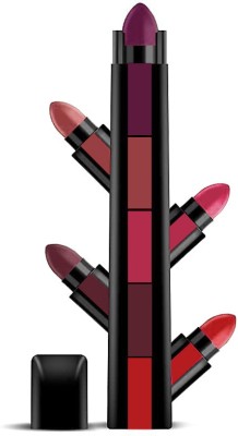 RONZILLE Fab 5 Step Lipstick 5 in 1 new stylish Lipsticks Shade B(multicolor, 10 g)