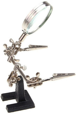 uptodatetools 3 In 1 Magnifying Glass 5X Welding Magnifying Glass(black & Silver)
