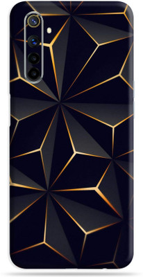 LAMHA Realme 6 Mobile Skin(Ultra Super Black Abstract Shape Skin With High Matte Finish.,.)