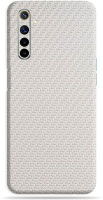 BUGGU Realme 6 Mobile Skin(Ultra Super White Carbon Fiber Skin With High Matte Finish., Mobile Skin (Back+Side+Camera))
