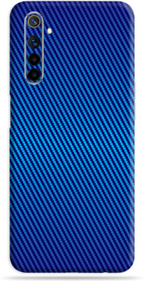 LAMHA Realme 6 Mobile Skin(Ultra Super Blue Carbon Fiber With High Matte Finish.,.)