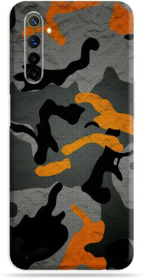 LAMHA Realme 6 Mobile Skin(Ultra Super Camo Orange Skin With High Matte Finish.,.)