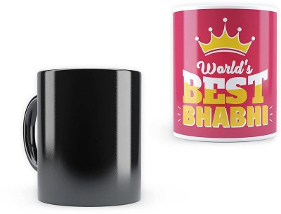 Mc Sid Razz Best Bhabhi Morphing Magic Heat Sensitive Ceramic Coffee Mug(350 ml)